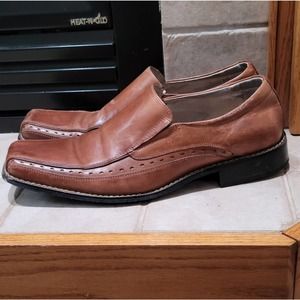 Rich Brown Stacey Adams Leather Loafers